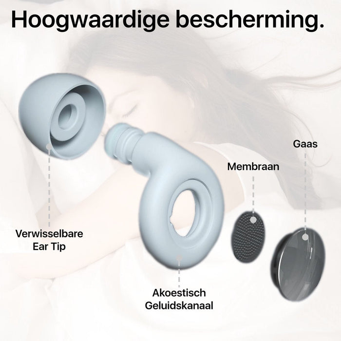 Herbruikbare Oordoppen Slapen – Anti Snurk - Comfortabel Oortjes Siliconen - Hoge Geluidsdemping 35 dB – Slaapoordoppen - Slaap Oordopjes Slapen - Tegen Snurken - Gehoorbescherming - Sleep Plugs - Wit - Oordopjes - Phreeze