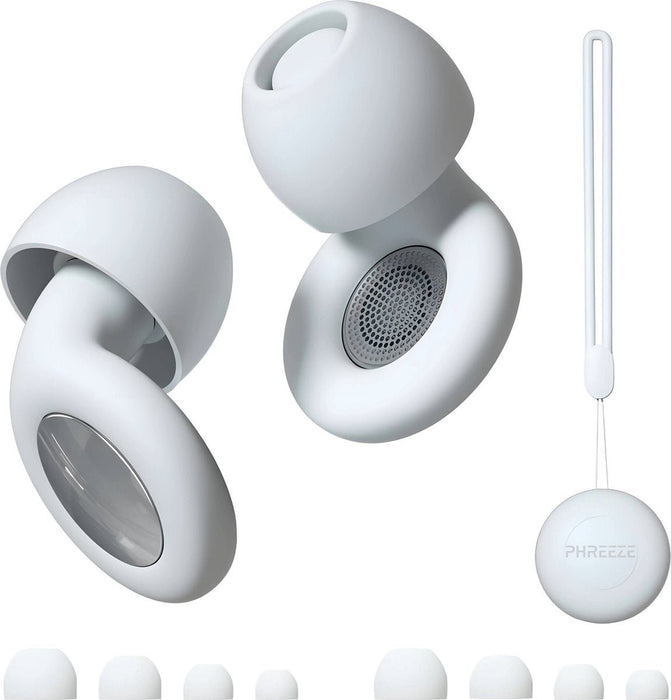 Herbruikbare Oordoppen Slapen – Anti Snurk - Comfortabel Oortjes Siliconen - Hoge Geluidsdemping 35 dB – Slaapoordoppen - Slaap Oordopjes Slapen - Tegen Snurken - Gehoorbescherming - Sleep Plugs - Wit - Oordopjes - Phreeze