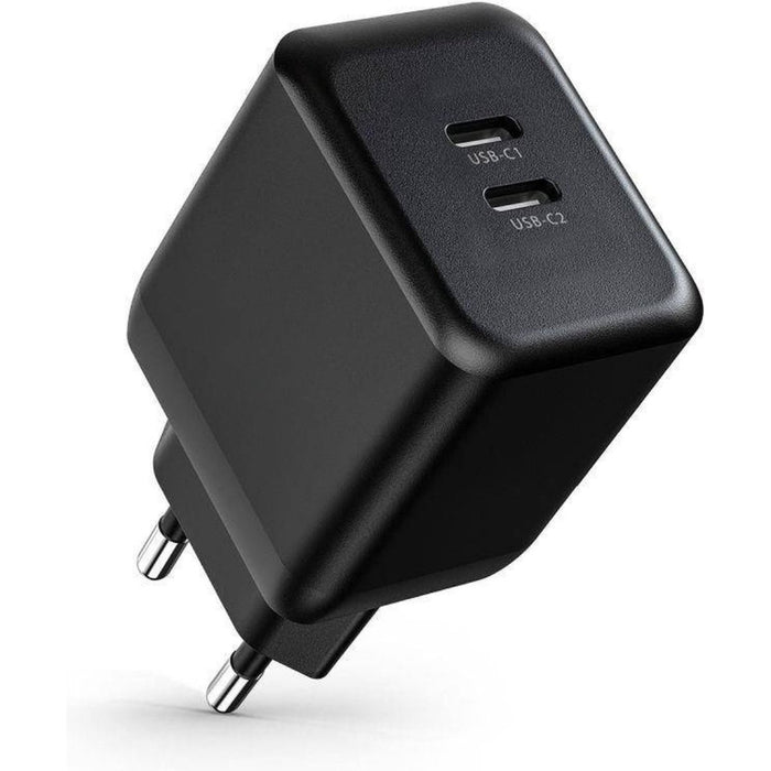 2 Poorten USB-C Oplaadstekker voor Samsung - Super Fast Charge Oplader - Snellader - 2 Poorten USB C - Gecertificeerd - Geschikt voor Smartphone, Tablet, Laptop, SmartWatch - Phreeze