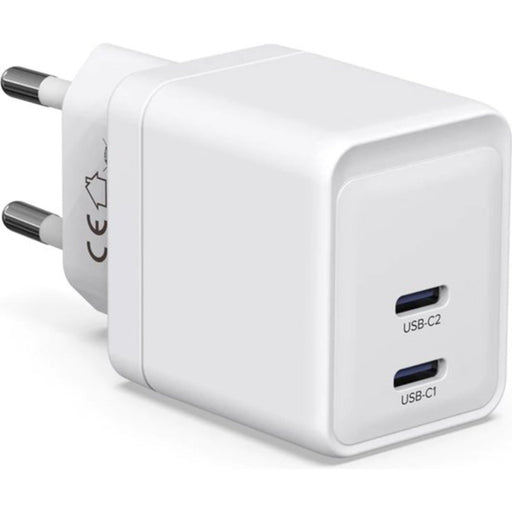 35W Power Adapter USB-C - Geschikt voor Apple Oplader - 2 Usb C Poorten - 20W 18W 30W 35W - USB-C Snellader voor Apple Macbook Air, iPhone, iPad, Airpods, Apple Watch - Originele Phreeze Oplader - Opladers - Phreeze