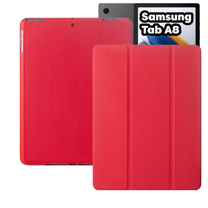Samsung Tab A8 Hoes Book Case Rood - Samsung Tab A8 2021 Hoesje Luxe Cover met Samsung S Pen Vakje - Samsung Galaxy Tab A8 Hoesje