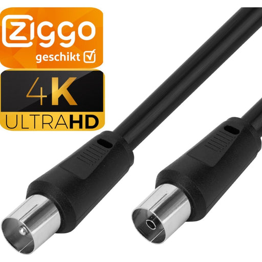 Coax Kabel Ziggo - 4k Ultra HD Coaxkabel - 1 Meter - 4G Proof Antennekabel - TV Kabel - TV Kabel Coax -Alternatief Hirschmann 4G Coax Antennekabel - IEC Male to Female - Audio & Video - Phreeze