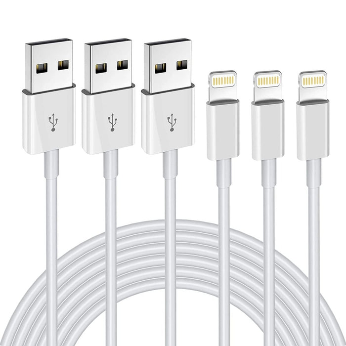 Fast Charge iPhone Kabel - 2 Meter - 3 PACK - Oplaadkabel iPhone Lang - Gecertificeerd voor Apple iPhone en Apple iPad - Kabels - Phreeze