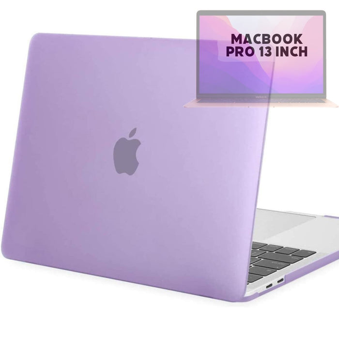 Hardcover Case Cover Voor Apple Macbook Pro 13.3 Inch 2020/2021 (A2289/A2251/A2338//A2519/A1706/A1708/1989) Hard Shell Hoes - Notebook Sleeve Skin Protector Hardshell - Hardcase Beschermhoes - Crystal Clear - Paars - MacBook Hardcase - Phreeze