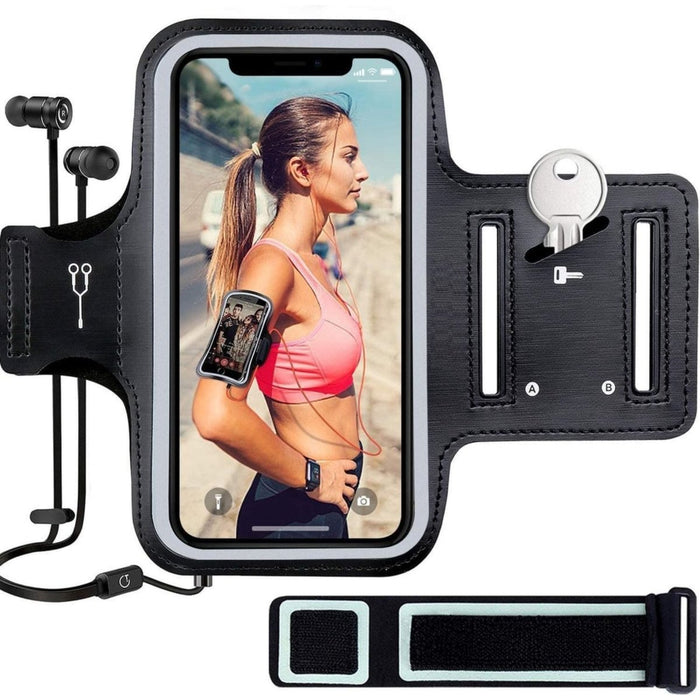 Hardloop telefoonhouder | Hardloop armband | Hardloop armband telefoon | Universeel | Iphone 11 Pro | XS | X | 8 | 7 | 6 | Samsung S8/S9/S10/S8+/S9+/S10+ | Huawei | Hardloop accesoires | Hardlopen | Sport armband | Telefoonhouder - Sport Armbanden - Phreeze