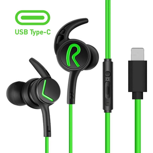 In-Ear Oordopjes met USB C Aansluiting - Oortjes met Draad en Microfoon voor Telefoon / Tablet / Laptop / Smartphone / GSM - Phreeze