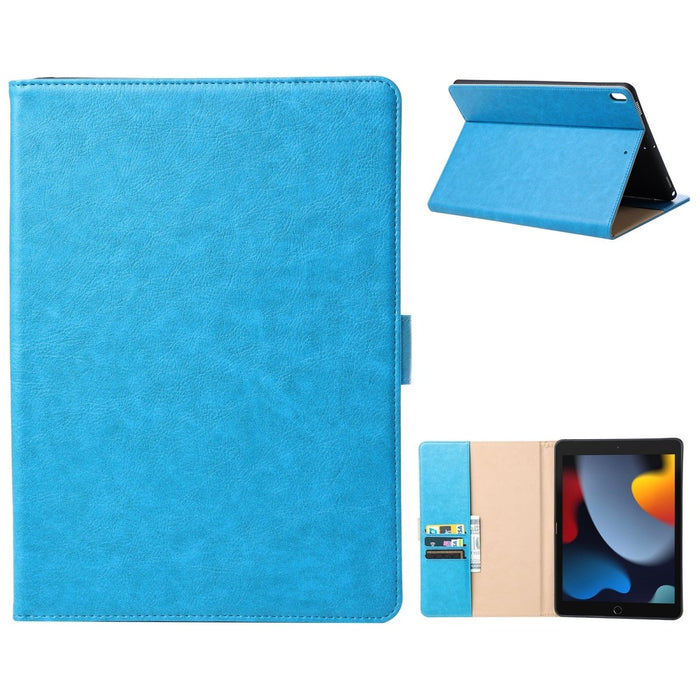 iPad Air 3 10.5 Hoes - Vegan Leer - Premium Hoesje Case Cover voor de Apple iPad Air 3e Generatie 10.5 2019 - Blauw