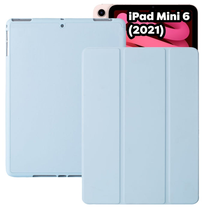 iPad Mini 6 Hoes - iPad Mini 2021 Smart Folio Cover Blauw met Apple Pencil uitsparing - Case voor iPad Mini Case 6e Generatie