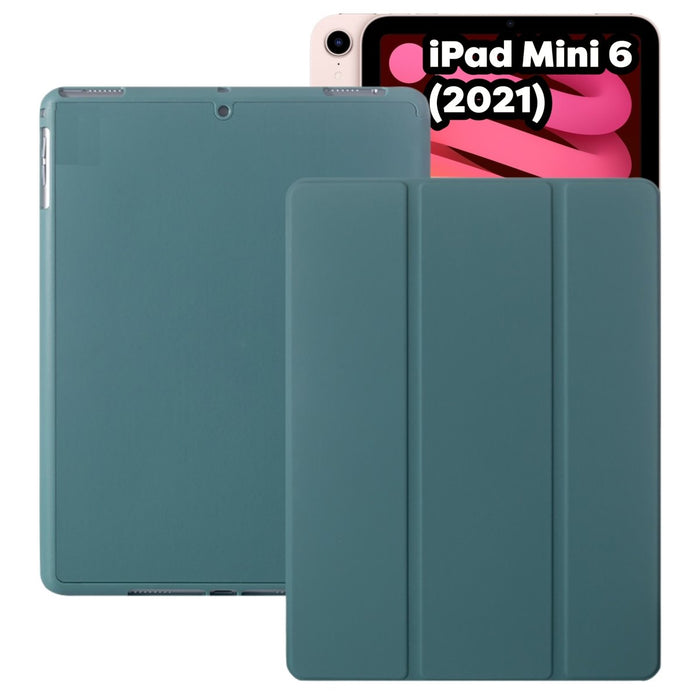 iPad Mini 6 Hoes - iPad Mini 2021 Smart Folio Cover Donker Groen met Apple Pencil uitsparing - Case voor iPad Mini Case 6e Generatie