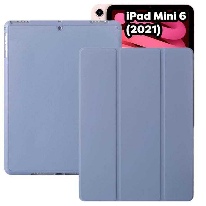 iPad Mini 6 Hoes - iPad Mini 2021 Smart Folio Cover Paars Apple Pencil uitsparing - Case voor iPad Mini Case 6e Generatie