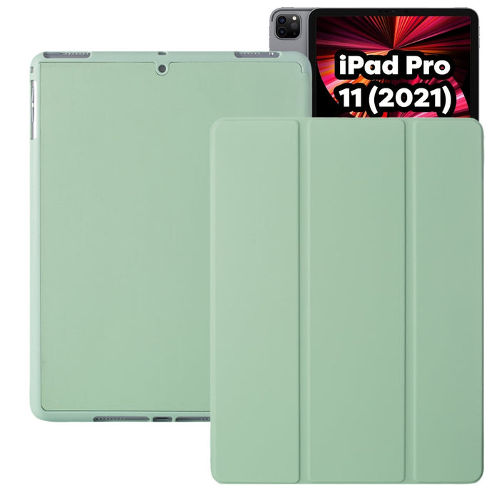 iPad Pro 11 (2021) Hoes - Smart Folio iPad Pro Cover Groen met Pencil Vakje - Premium Hoesje Case Cover voor de Apple iPad Pro 3e Generatie 11 2021