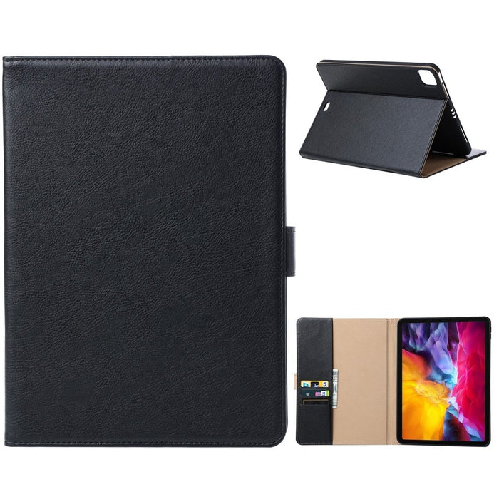iPad Pro 11 (2021) Hoes - Vegan Leer - Premium Hoesje Case Cover voor de Apple iPad Pro 3e Generatie 11 2021 - Zwart