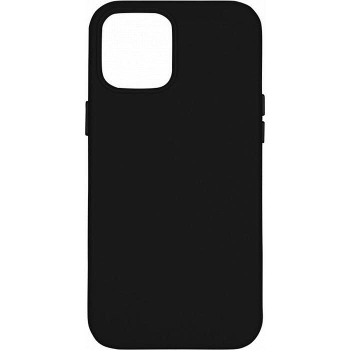 iPhone 12 Hoesje - Magnetisch - Zwart - iPhone 12 Case Magneet - Geschikt voor Apple Magneet - Vegan Leer- MicroFiber - Metalen Knoppen - Military Grade iPhone 12 Hoes