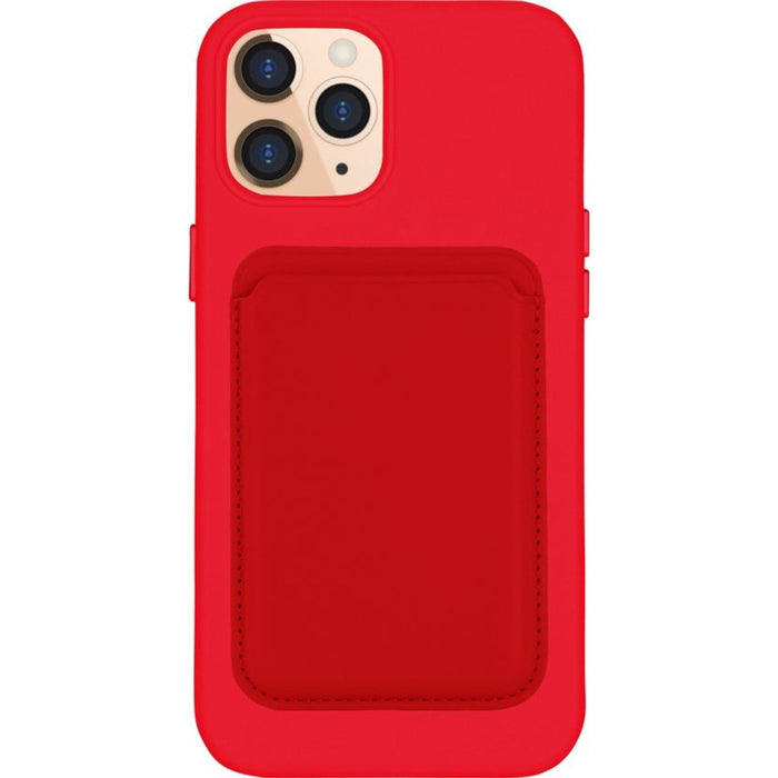 iPhone 12 Pro Max Hoesje + Kaarthouder - Magnetisch - iPhone 12 Pro Max Hoesje Pasjeshouder - iPhone 12 Pro Max Cover Magnetisch - Vegan Leer - Microvezel