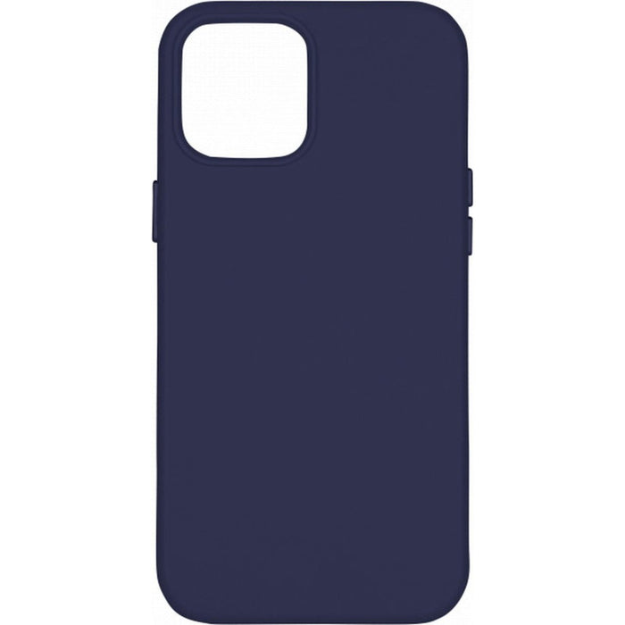 iPhone 12 Pro Max Hoesje - Magnetisch - Donker Blauw - iPhone 12 Pro Max Case Magneet - Geschikt voor Apple Magneet - Vegan Leer- MicroFiber - Metalen Knoppen - Military Grade iPhone 12 Pro Max Hoes