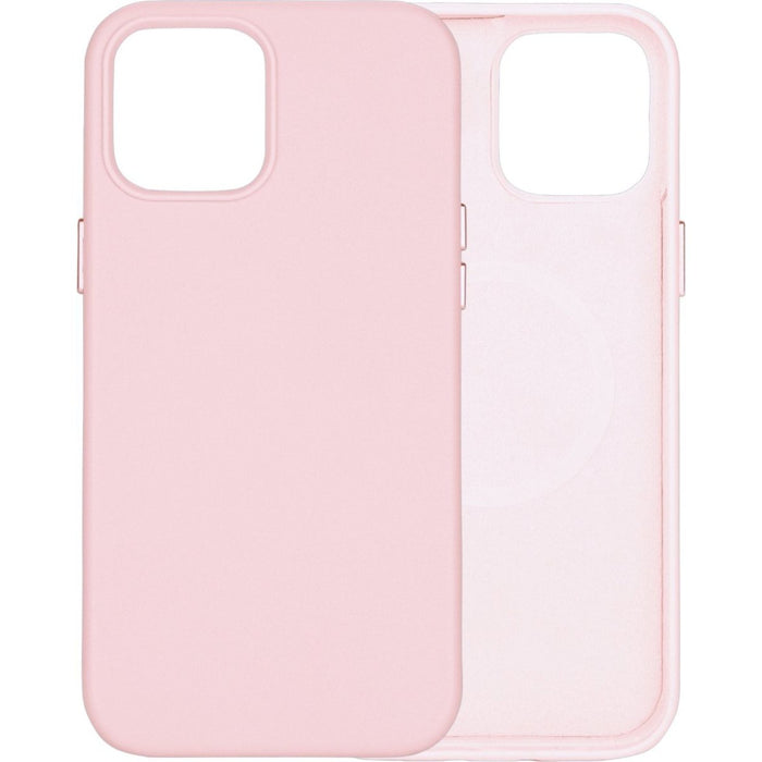iPhone 13 Hoesje - Magnetisch - Zacht Roze - iPhone 13 Case Magneet - Geschikt voor Apple Magneet - Vegan Leer- MicroFiber - Metalen Knoppen - Military Grade iPhone 13 Hoes