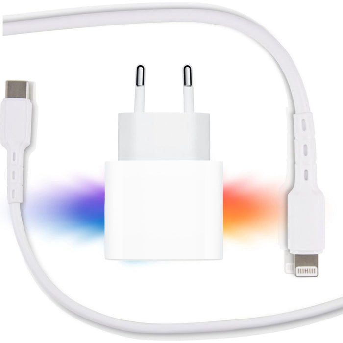 iPhone 13 oplaadstekker 20W USB-C Power oplader met 2 Meter kabel - Apple iPhone 13 - Apple iPad - USB-C Apple Magsafe Snellader iPhone 13 / 12 / 11 / iPad / 13 Pro Max / iPhone 13 Pro | iPhone 13 Lader | USBC lader | USB-C Lader | iPhone 13