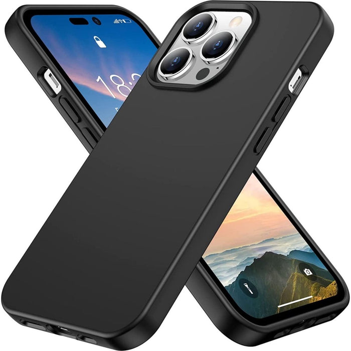iPhone 14 Pro Hoesje Zwart - Siliconen - Matte - Hoesje - MagSafe Compatible - Geschikt voor Apple iPhone 14 Pro