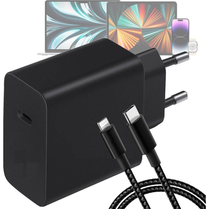 iPhone 14 Snellader + 45W Oplader Kabel 2 Meter - USB C - Power Adapter voor Apple iPhone 14, iPhone 14 Plus, iPhone 14 Pro en iPhone 14 Pro Max