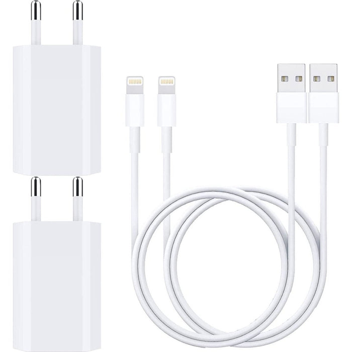 iPhone Adapter - 2 Meter Lightning USB Oplader Kabel voor Apple iPhone, Airpods en iPad - 4-PACK