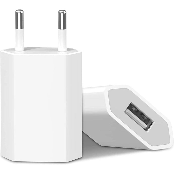 iPhone Oplader - USB Adapter - Universele iPhone Lader - USB stekker - USB lader - Blokje - Universeel - Wit