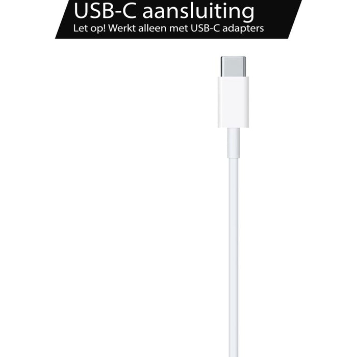 iPhone Power Adapter 45W + USB C naar Lightning Kabel 2 Meter - Extra Sterk - Snellader - Power Delivery 3.0 - USB C Adapter voor Apple iPhone 14 modellen