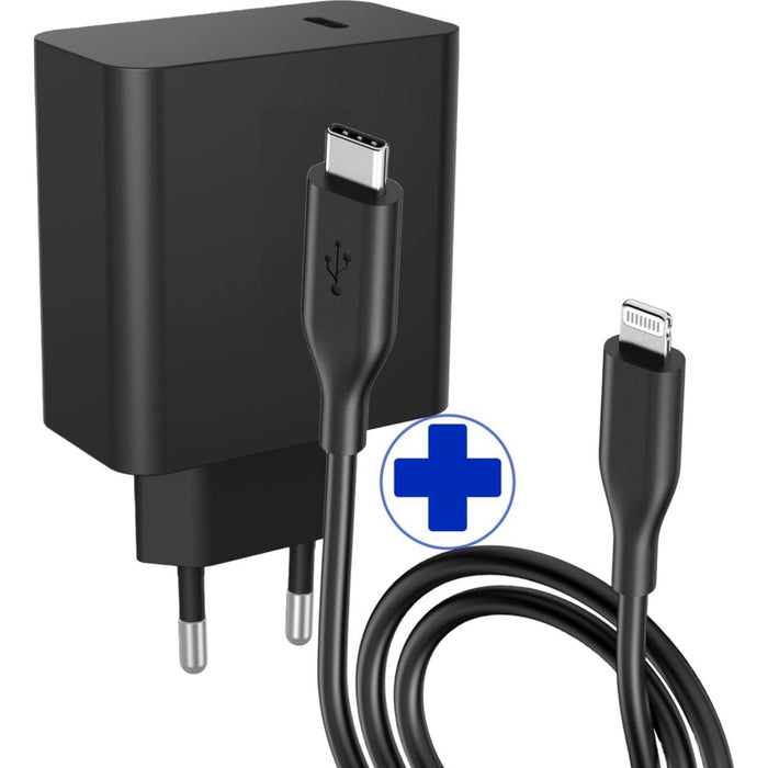 iPhone USB-C Adapter + Gevlochten Lightning USB-C Opladerkabel - 45W - Super Fast Charge - Geschikt voor iPhone 12/13/14 serie