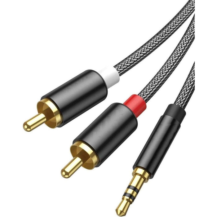 Jack Naar Tulp Kabel | RCA Kabel 1.8 Meter | Tulp Kabel naar Jack | RCA Kabel Subwoofer | RCA Kabel Auto | RCA Kabel Tulp naar 3.5mm | RCA Kabel Auto | RCA Kabel 2x Tulp | Rode Witte Tulp naar Aux | RCA Aux Kabel