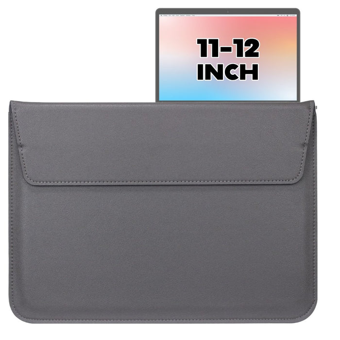 Laptoptas 11 Inch - Vegan Leer - Laptoptas met Standaard en Opbergvak - Laptopstandaard en Sleeve voor Laptops van 11 tot 12 inch voor o.a Microsoft Surface Laptop Go/Pro/Chromebook
