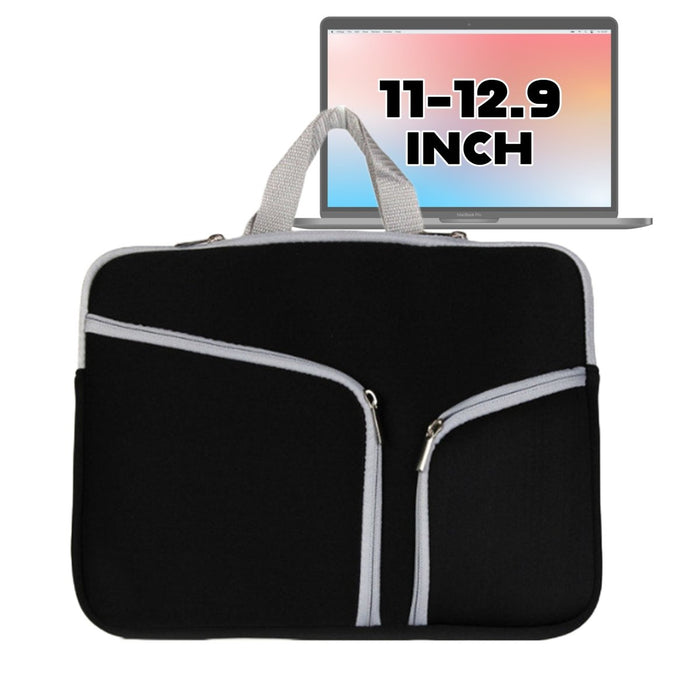 Laptoptas 12 Inch - Sleeve - Laptophoes met Rits en Opbergvak - Laptopsleeve voor Laptops van 11 tot 12.6 inch voor o.a Microsoft Surface Laptop Go/Pro/Chromebook