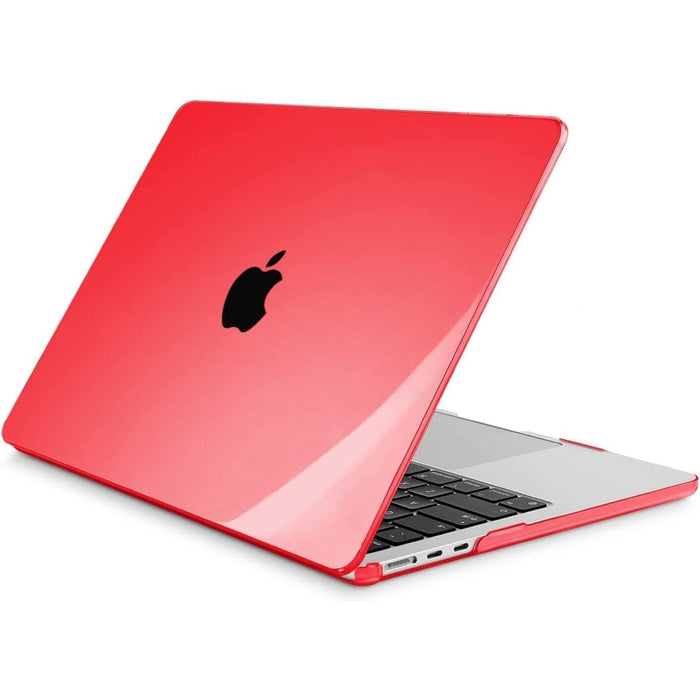 Macbook Air 2022 Hoesje - 13.6 inch - Kristal Rood - MacBook Air (M2 Chip) Case - Cover geschikt voor Apple MacBook Air (A2681)