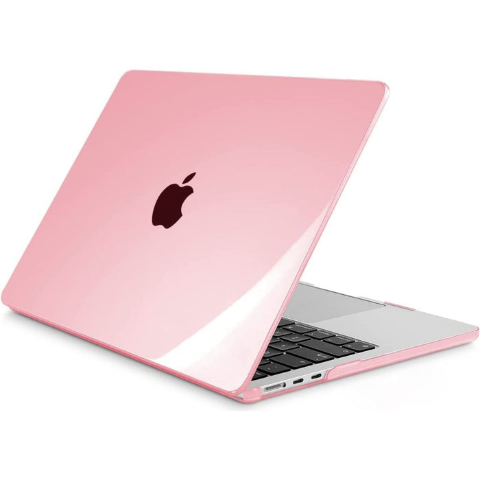 Macbook Air 2022 Hoesje - 13.6 inch - Kristal Roze - MacBook Air (M2 Chip) Case - Cover geschikt voor Apple MacBook Air (A2681)