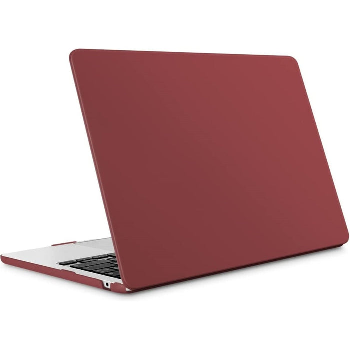 Macbook Air 2022 Hoesje - 13.6 inch - Matte Wijnrood - MacBook Air (M2 Chip) Case - Cover geschikt voor Apple MacBook Air (A2681)