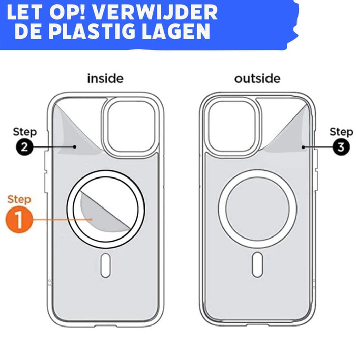 MagSafe Telefoonhouder Auto met Magnetisch Hoesje voor iPhone 7 - Draadloze Snellader Auto met Magneet