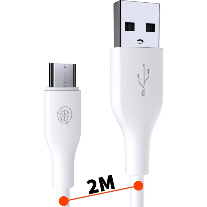 Micro USB kabel | USB A naar Micro-USB Kabel | TPE Milieuvriendelijk | Quick en Fast Charge | 2.4A Snellaadkabel | 2 meter | Phreeze