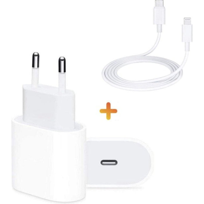 Oplader iPhone 13 - Inclusief USB-C naar Apple Lightning Kabel - Wit