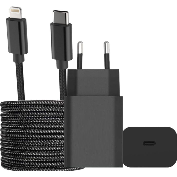 Oplader iPhone 14 - Snellader met Apple Lightning oplaadkabel - 3 Meter