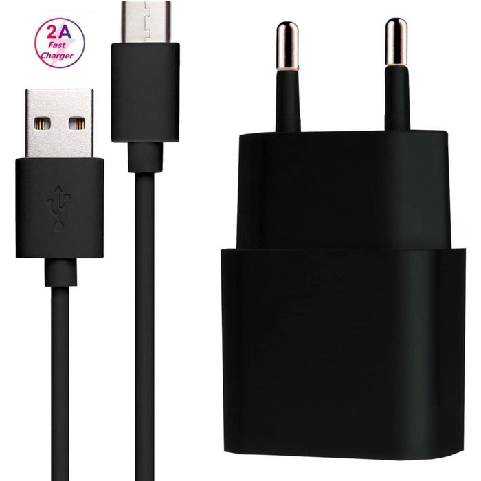 Oplader voor Samsung - Inclusief USB-C oplaadkabel - Voor Samsung - HTC/Huawei/Oppo/Sony - zwart