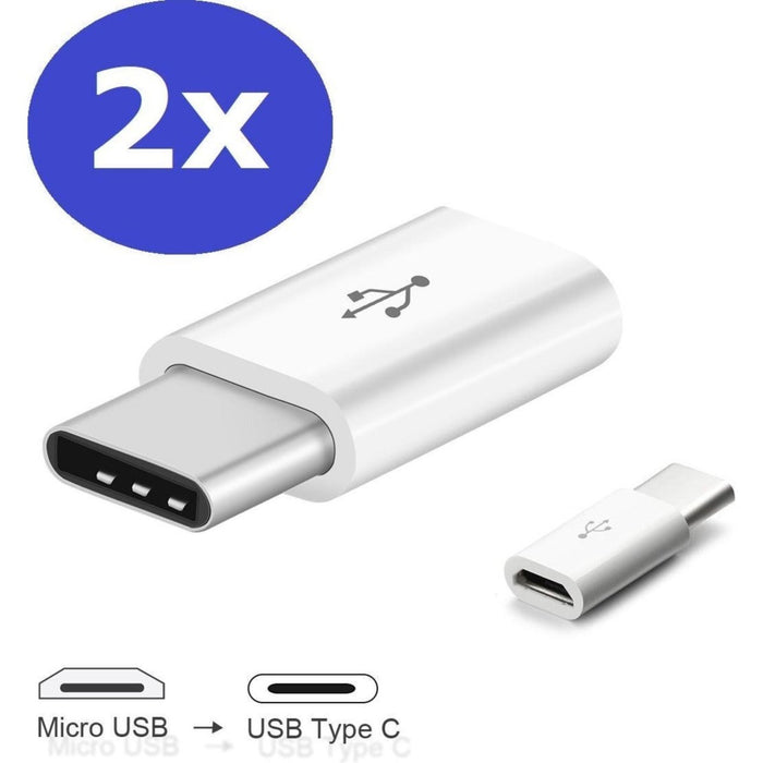 OTG Adapter Micro USB to USB C - Verloop stuk Micro USB naar USB C - OTG Adapter USB-C OTG Micro USB - OTG USB - OTG Kabel USB C - OTG Adapter - Verloop Adapter MICRO USB-adapter naar USB-C - Opzetstuk