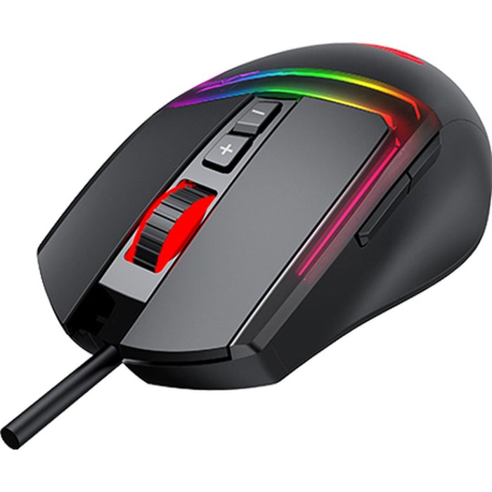 Phreeze Bedrade Gaming Muis - 10000 DPI - RGB Verlichting - Macro Knoppen - 7 Knoppen - MMO/MOBA/FPS - Zwart - Computer - Phreeze