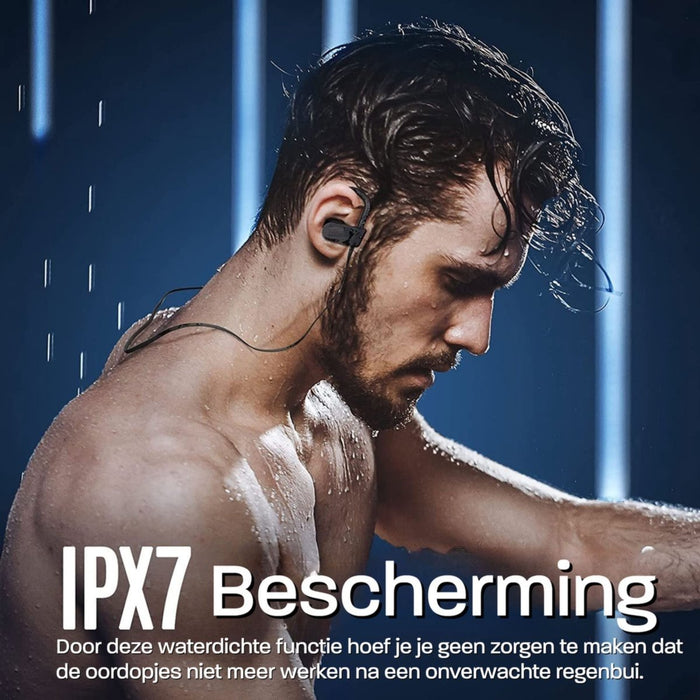 Phreeze BT06 Draadloze Sport Oordopjes - Hardloop Oordopjes - Sport Oortjes - Sportoortjes - Oordopjes Bluetooth - Hardlopen - Stevige Oorbevestiging met Haakjes - Krachtige Bass - Waterdicht IPX8 - Sport Oordopjes - Voor Apple en Android.