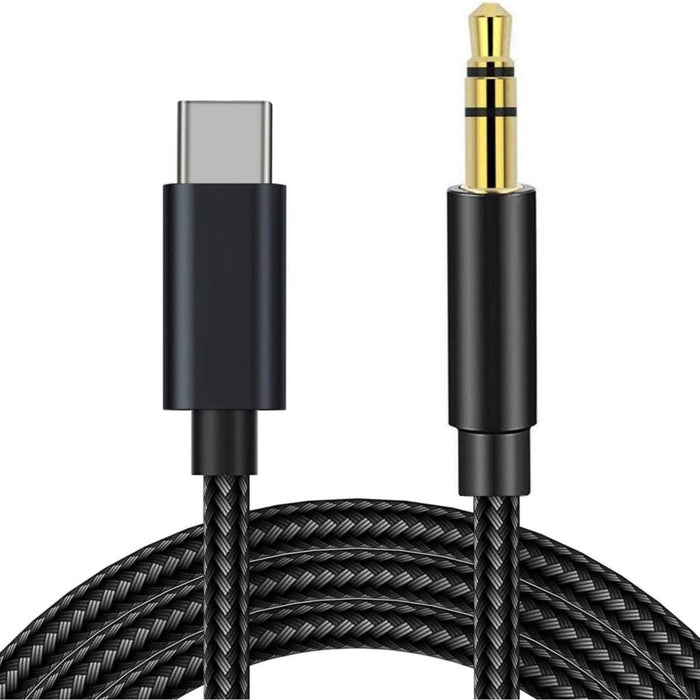 Phreeze™ Gecertificeerde 3.5mm Aux naar USB-C Kabel - Gevlochten Audiokabel voor Android, Samsung, S21, S20 FE en meer