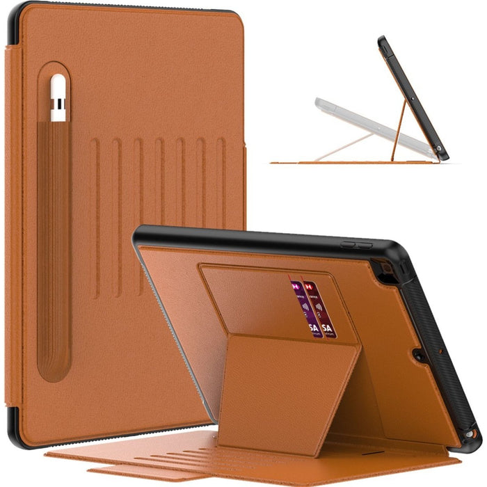 Phreeze iPad 10.2 (2019/2020/2021) Hoes - Magnetisch - Smart Folio Case - Ingebouwde Standaard - Apple Pencil vakje - Geschikt voor Apple iPad 7th/8th/9th Gen (10.2 inch) - Bruin - Tablet Hoezen - Phreeze
