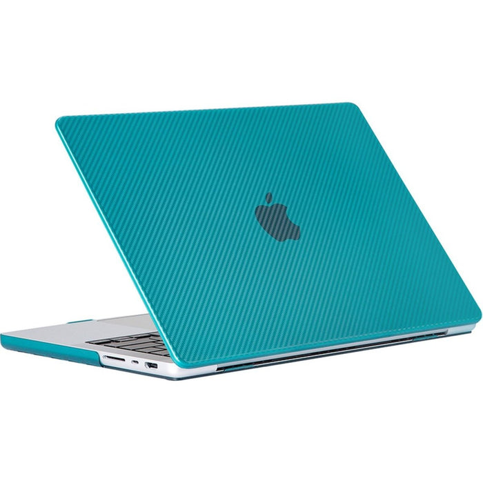 Phreeze MacBook Air Cover Donker Groen - Carbon Case voor MacBook Air (13 Inch) van 2018/2019/2020/2021/2022 - Hardcase A2337 M1, A1932, A2179