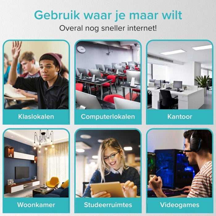 Phreeze Super WiFi Repeater - 1200 Mbps - WPS Knop - Beste WiFi Versterker 2023 - WiFi Extender - WiFi Booster - Geschikt voor 2.4 Ghz en 5.0 Ghz - Geschikt voor KPN, TP Link, Experia, Fritz, Zyxel, Devolo - Gadgets - Phreeze