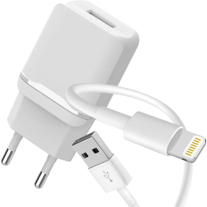 Phreeze USB Power Adapter + USB Lightning Kabel - Milieuvriendelijk - Gecertificeerd - Geschikt voor Apple iPad 2017/2018/10.2 en iPhone XS/XR/10/8/7/SE