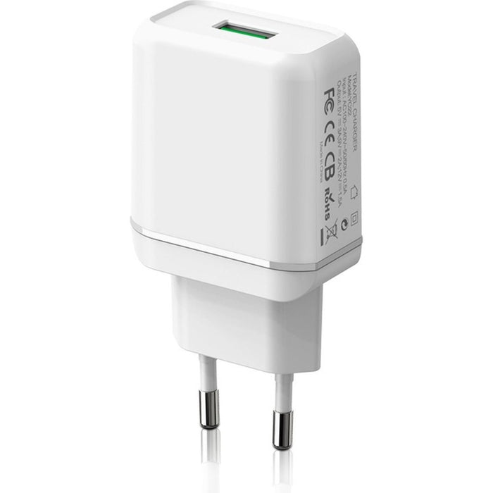 Phreeze Wandlader Quick Charge voor Samsung - Universele USB Adapter met Snellaadfunctie voor HTC/OPPO/Xiaomi/Nokia/OnePlus/Tablet - Oplaadblokje - USB Stekker - Thuislader - Wandlader - PowerPort