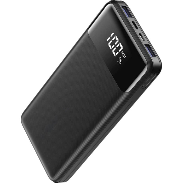 Powerbank 20.000 mah - Ultra Snellader 22.5W - Quick charge 4.0 - LED-display - USB, USB C & Micro USB - Geschikt voor Apple/Android - Powerbank Iphone - Powerbank Samsung - Toegestaan in vliegtuig - Zwart - Powerbanks - Phreeze