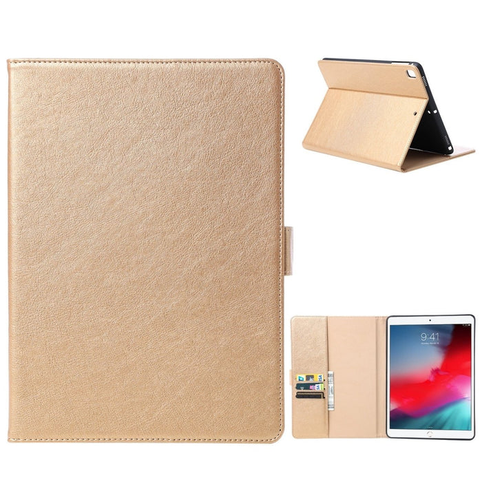 Premium iPad 2018/2017/Air 2/ Air Hoes - Luxe iPad Hoesje - Vegan Lederen Cover voor iPad Air & Air 2 - Book Case voor iPad 5e en 6e Generatie - Premium Tablethoes voor Apple iPad 9.7 - Goud