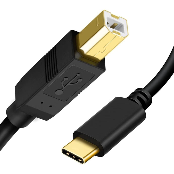 Printerkabel - USB C naar USB 2.0 B Kabel - Midi Kabel USB C - Printerkabel - Geschikt voor MIDI, Midi Keyboard, Midi Controller, Midi Interface, HP, Brother, Canon, Xerox, Epson, Printer, Scanner, Fax